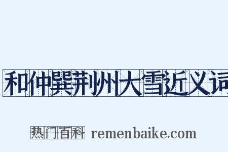 和仲巽荆州大雪近义词是什么意思的图片